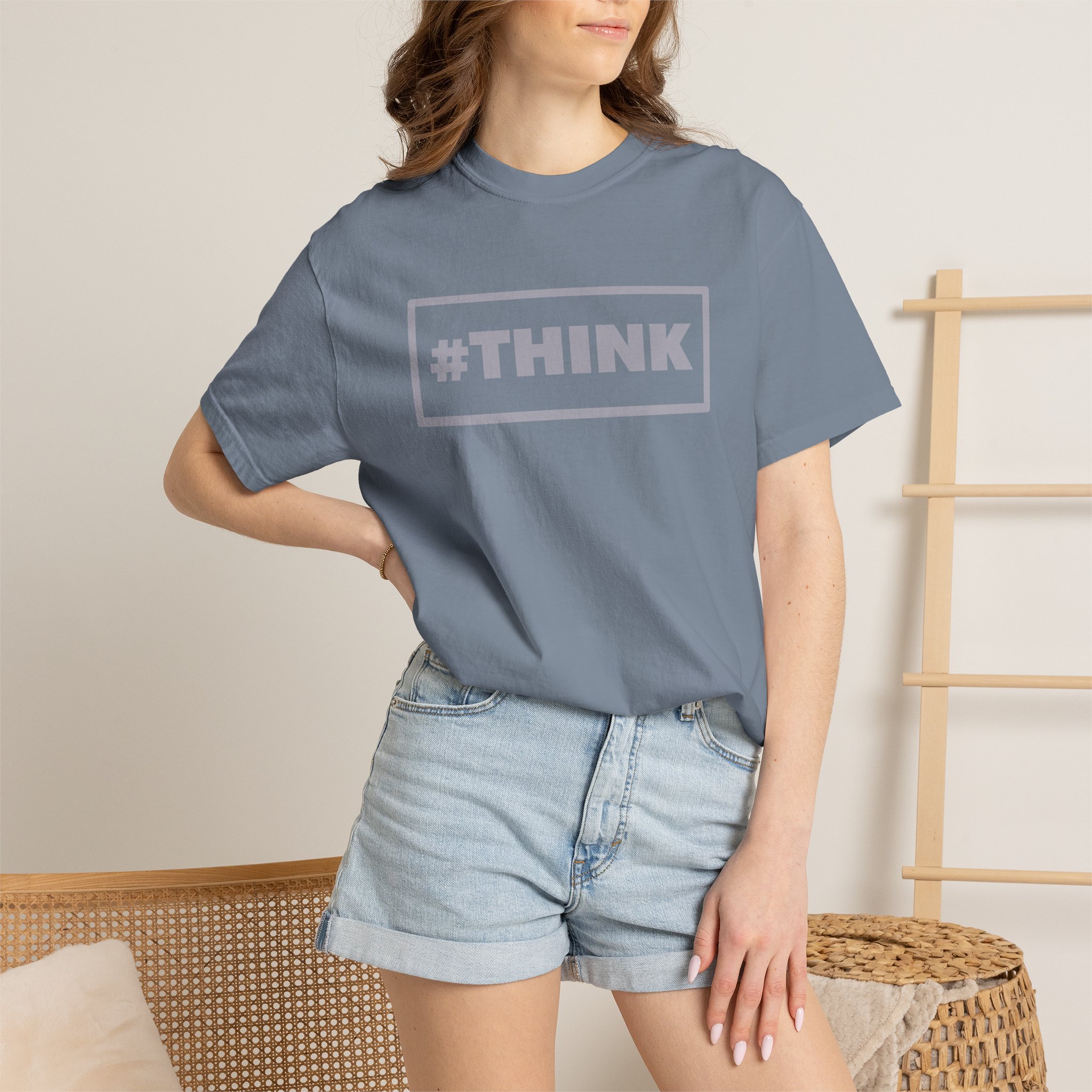 #THINK Graphic Tee — Minimalist Inspirational White T-Shirt - Image 28