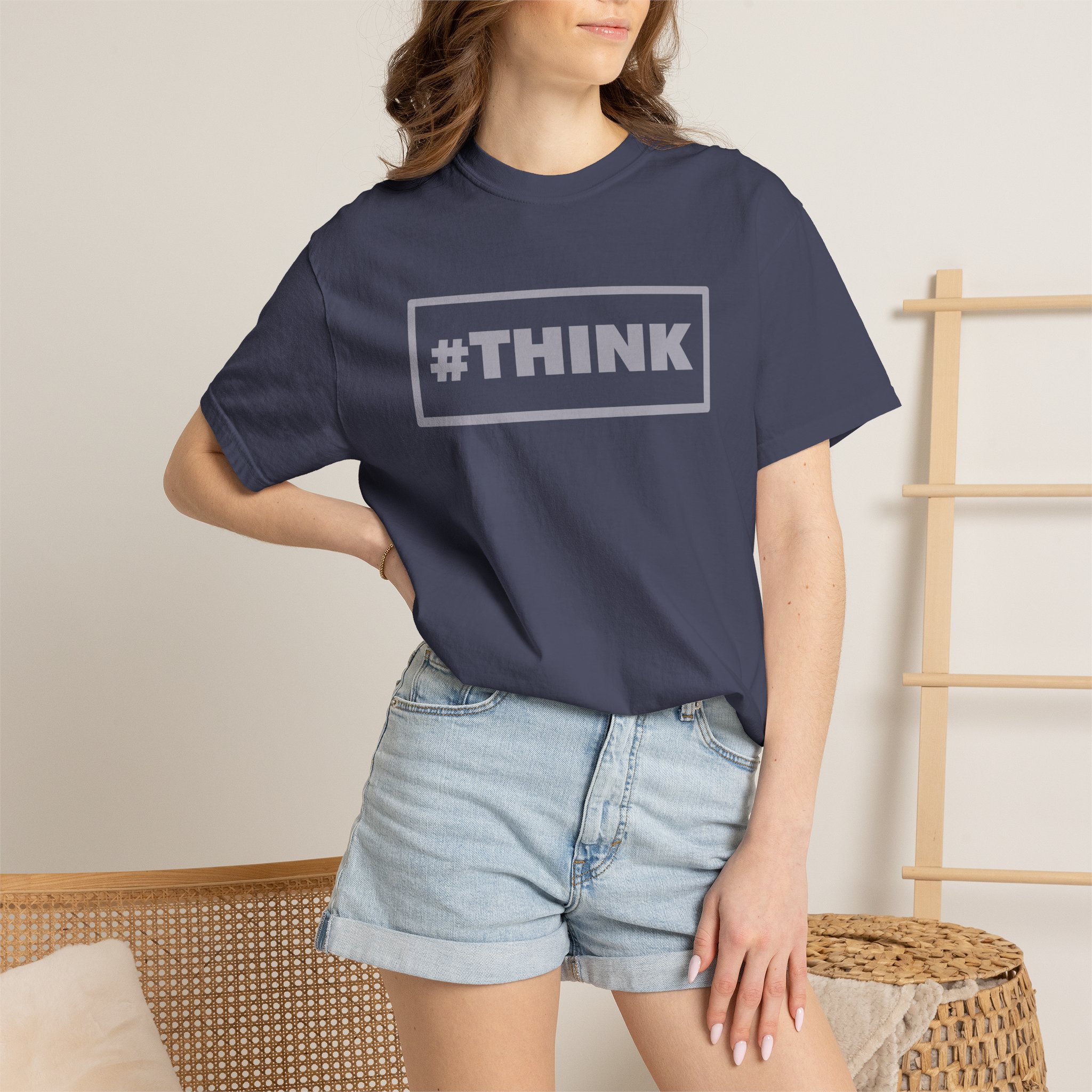 #THINK Graphic Tee — Minimalist Inspirational White T-Shirt - Image 32