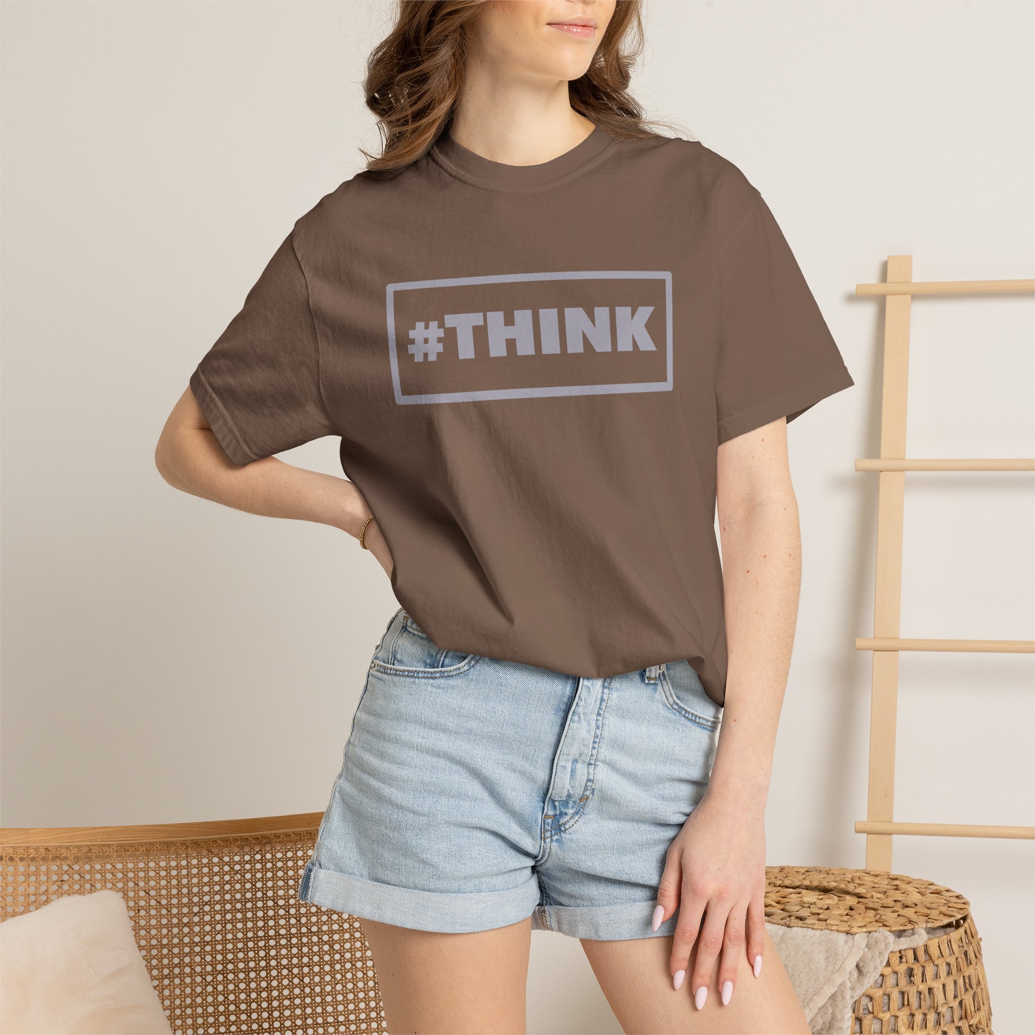 #THINK Graphic Tee — Minimalist Inspirational White T-Shirt - Image 12