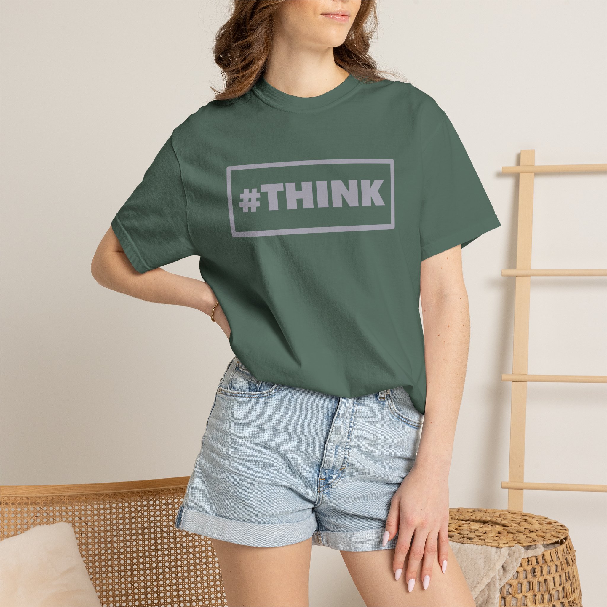 #THINK Graphic Tee — Minimalist Inspirational White T-Shirt - Image 24