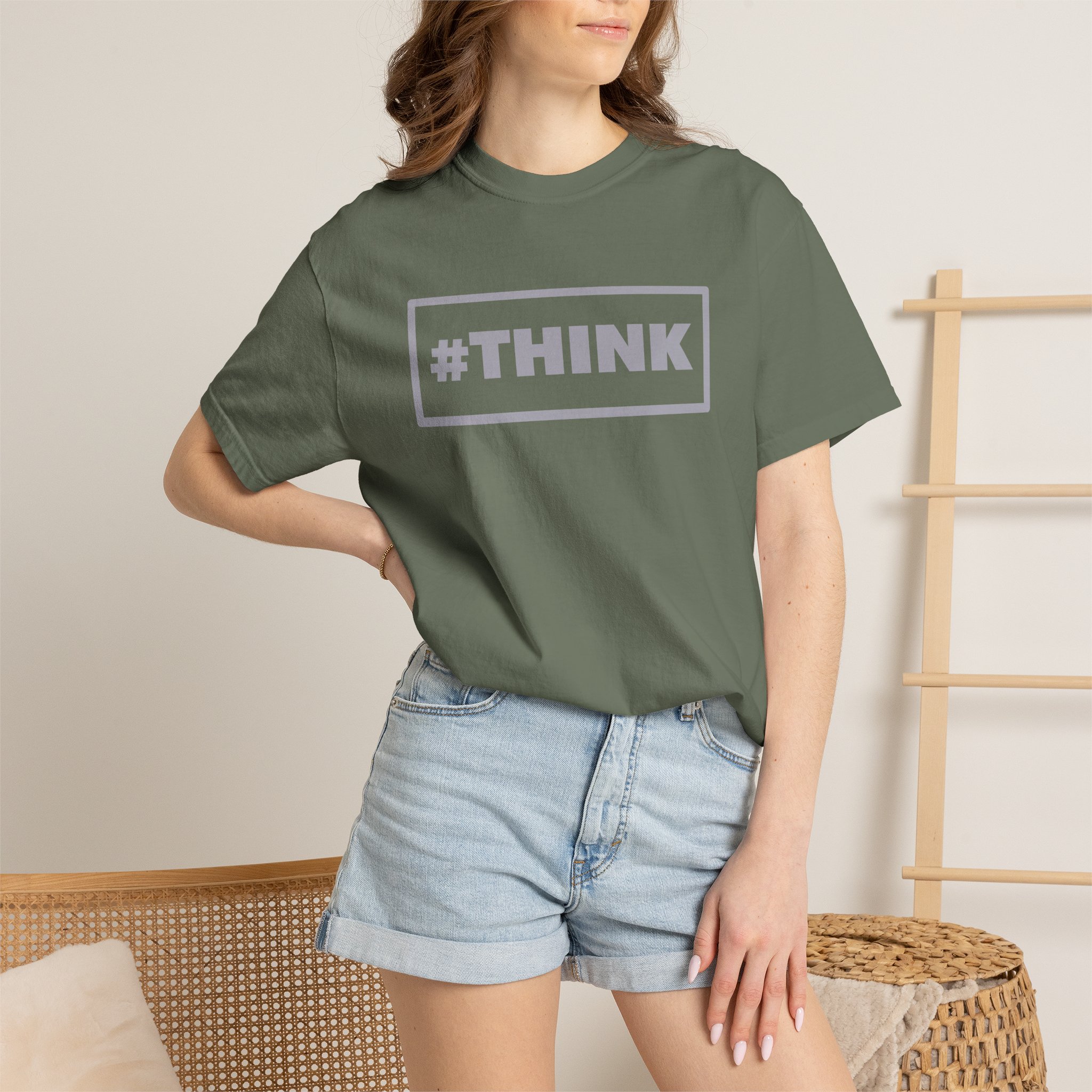 #THINK Graphic Tee — Minimalist Inspirational White T-Shirt - Image 20
