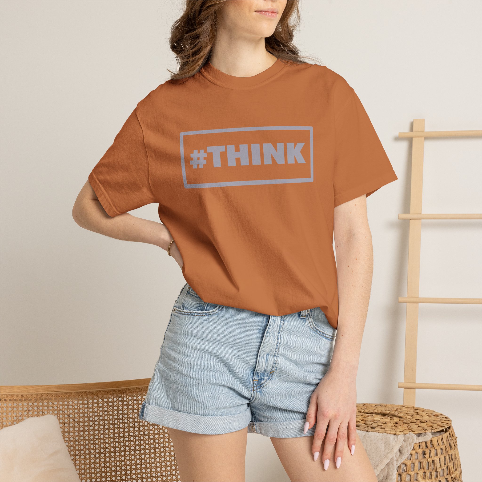 #THINK Graphic Tee — Minimalist Inspirational White T-Shirt - Image 8