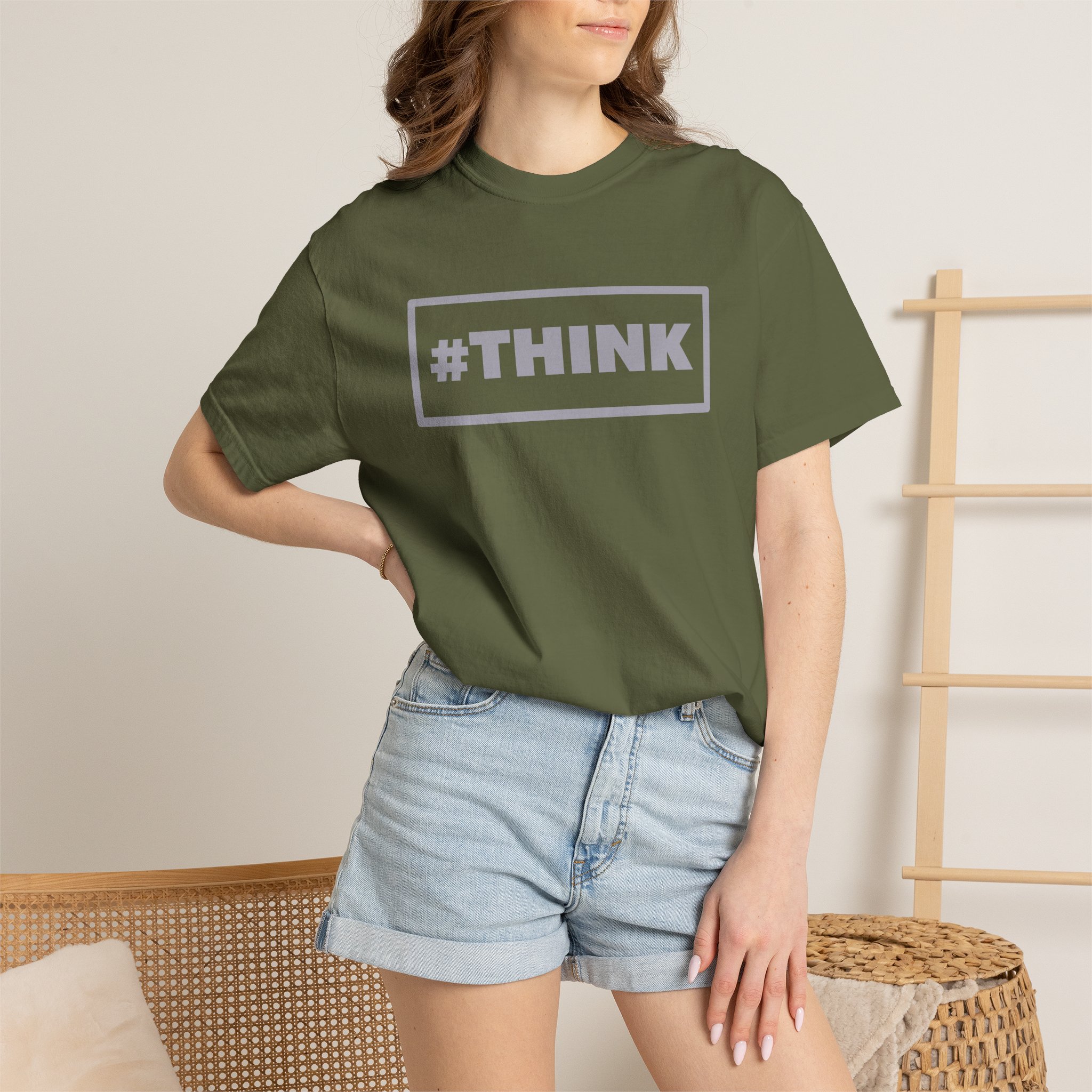 #THINK Graphic Tee — Minimalist Inspirational White T-Shirt - Image 16