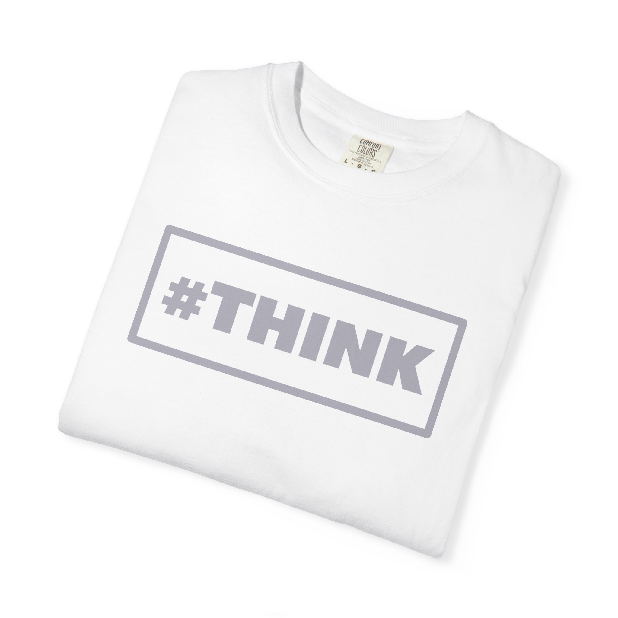 #THINK Graphic Tee — Minimalist Inspirational White T-Shirt - Image 3